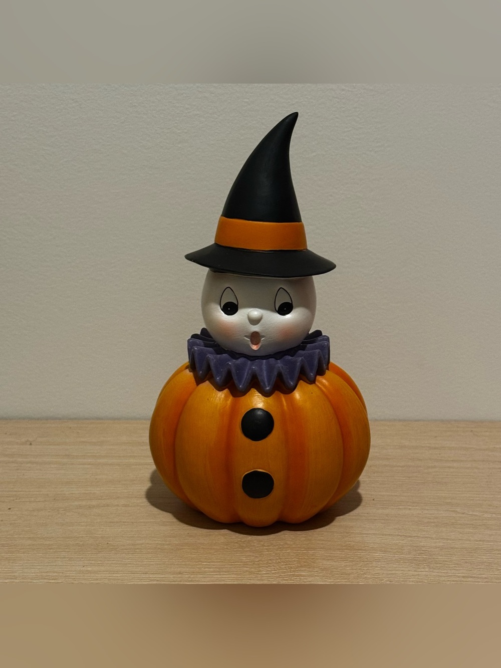 Halloween Pumpkin Ghost Figurine